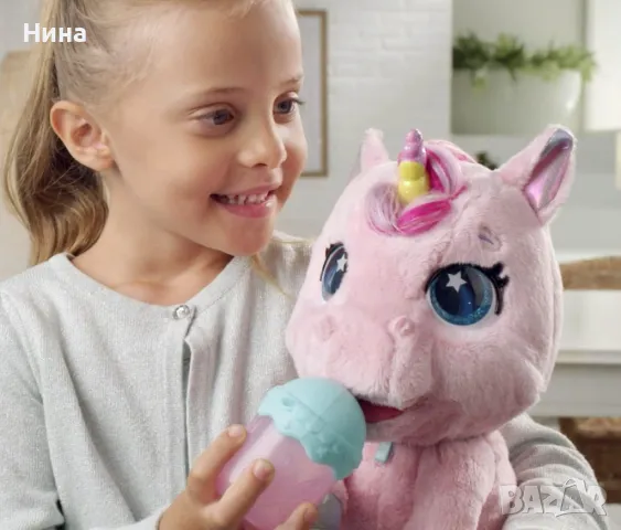 Интерактивно плюшено пони/ еднорог BABY UNICORN  от Club Petz, снимка 4 - Плюшени играчки - 47631317