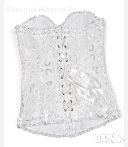Дамски корсет и прашки KRS-DANT, 2 Части, Дантела, Бял, XS/S. m, снимка 6 - Корсети, бюстиета, топове - 53824582