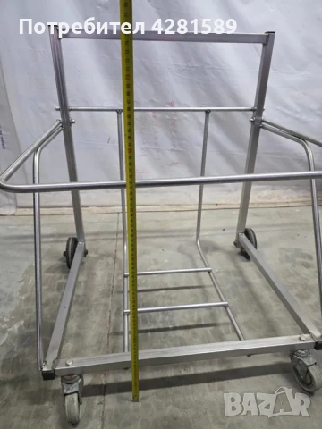 Немска хлебарска транспортна количка от неръждаема стомана, снимка 5 - Други машини и части - 53654783