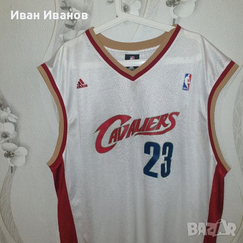 Adidas NBA Cleveland Cavaliers LeBron James 23 Винтидж потник  , снимка 3 - Спортни дрехи, екипи - 46041957