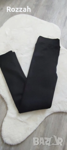 Кафеви панталони с висока талия и черен памучен кликн, снимка 2 - Дънки - 41491701