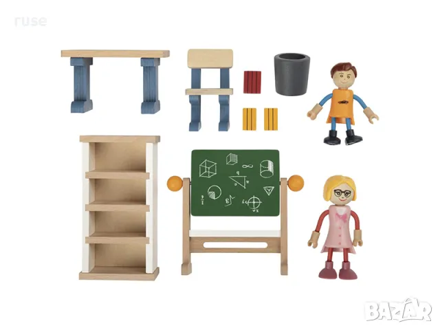 НОВИ! Училище за дървена къща за кукли Класна стая, снимка 2 - Други - 50419131