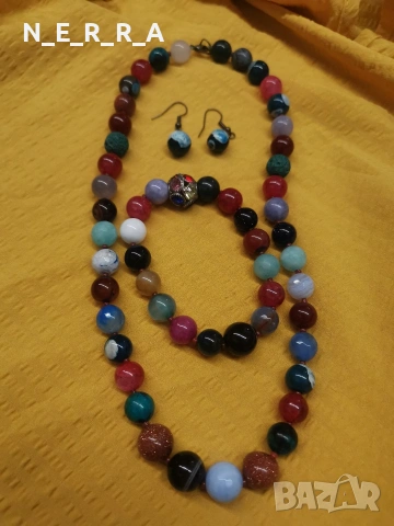 Комплект естествени камъни, снимка 4 - Бижутерийни комплекти - 53710525