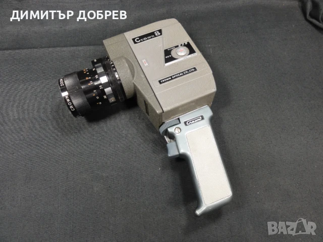 СТАРА РЕТРО 8мм МЕХАНИЧНА ФИЛМОВА КАМЕРА CROWN 8 ZOOM JAPAN