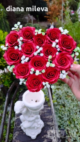 Кутия сърце с рози от пластичен сапун!!