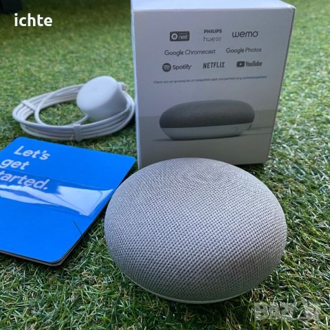 Google Home Mini - НОВ! 2 ГОДИНИ ГАРАНЦИЯ, снимка 2 - Bluetooth тонколони - 45857316