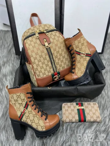 дамски боти на ток gucci burberry , снимка 6 - Дамски боти - 49119691