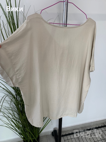 Дамска блуза от лен в размер 2ХЛ, нова с етикет, снимка 15 - Тениски - 44994613