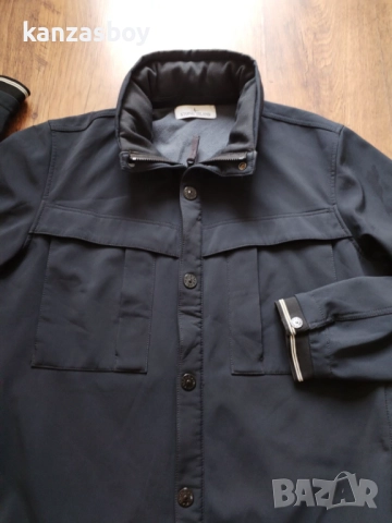 Stone Island 2014 Navy High Neck Soft Shell Jacket - мъжко софтшел яке Л, снимка 4 - Якета - 52080403