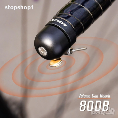 Звънец за кормило на велосипед - 80dB силен звънец от алуминиева сплав с тапа за шосейни и планински, снимка 7 - Части за велосипеди - 53862431