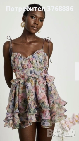 Ефирна рокля с флорален щамп, снимка 12 - Рокли - 53559020