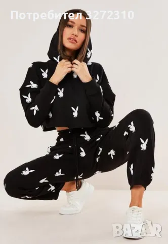 Playboy Missguided oversized дамски спортен анцуг, снимка 1 - Спортни екипи - 48716869