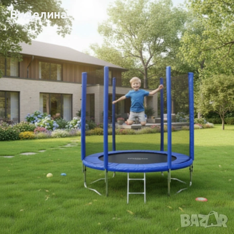 Батут с външна мрежа Jump 6ft - безопасно забавление и тренировка, снимка 2 - Други спортове - 53590138