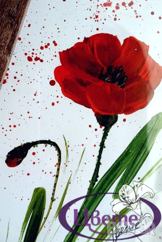 Рисувани Цветя - рамкирани, снимка 4 - Декорация за дома - 53884293