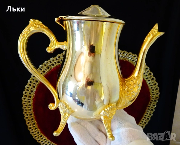 Бронзова кана,дебела позлата,барок. , снимка 11 - Антикварни и старинни предмети - 51556220