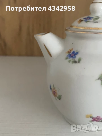 Ретро мини чайник. Порцелан. Германия, снимка 3 - Антикварни и старинни предмети - 50845399