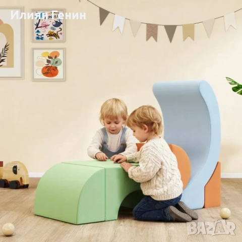 AIYAPLAY Комплект от 5 меки строителни блокчета за малки деца, снимка 10 - Образователни игри - 53663338