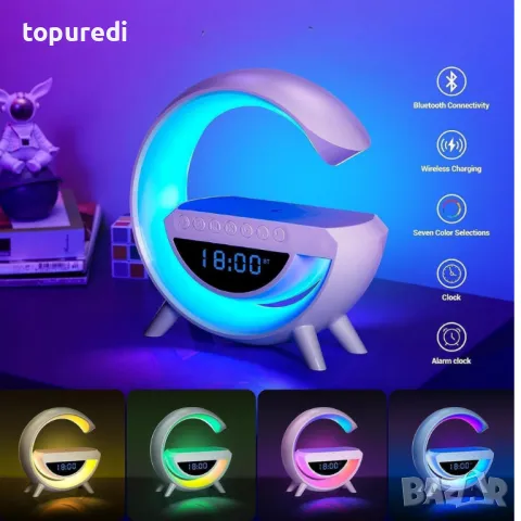 5В1 СМАРТ ЛАМПА – МУЗИКА, ЗАРЯДНО, ЧАСОВНИК И СВЕТЛИНА, снимка 6 - Други - 49929647