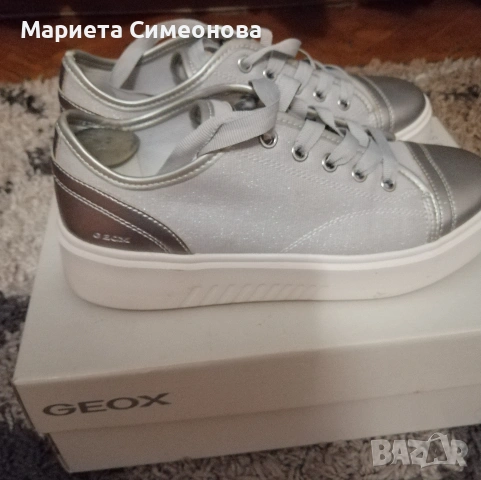 Дамски сникърси в сребрист цвят 37 номер