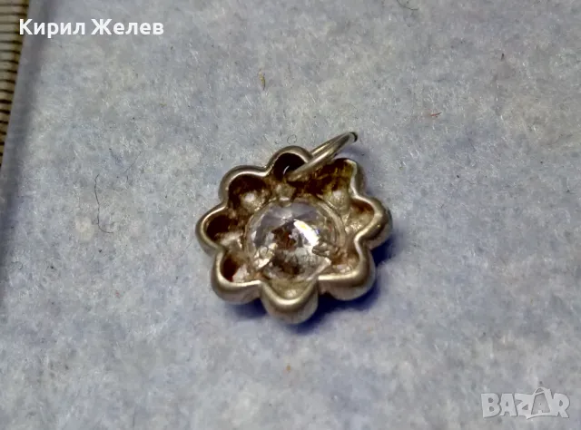 СТАР СКЪПОЦЕНЕН СРЕБЪРЕН ПЕНДАНТ МЕДАЛЬОНЧЕ СРЕБРО ВИСОКА ПРОБА с ЮВЕЛИРНО ФАСЕТИРАН ЦИРКОН 25905, снимка 9 - Антикварни и старинни предмети - 49682440