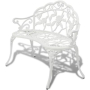 vidaXL Градинска пейка, 100 см, лят алуминий, бяла（SKU:42167, снимка 1 - Градински мебели, декорация  - 44984457