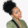 Нова черна конска опашка човешка коса щипка за удължаване прическа жени, снимка 1