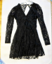 Черна дантелена рокля , снимка 1 - Рокли - 44950998