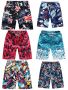 Мъжки плажни къси панталони с анимационни райета, 9цвята 