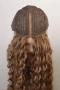 Омбре къдрици 80 см - кафява перука с реалистичен път 13x4x1, снимка 11