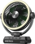 Warmco 30000mAh 30W преносим настолен вентилатор с LED светлина, черен, снимка 1