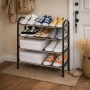 Етажерка за обувки на 4 нива до 12 чифта - стилна и здрава, снимка 2