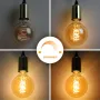 E27 Винтидж крушки G80 декоративни спирални LED сферични крушки, 4W 350lm, 3 броя, снимка 5