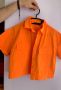 Оранжева риза с къс ръкав , снимка 1 - Ризи - 45146239