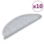 vidaXL Стелки за стъпала, 10 бр, 56x17x3 см, светлосиви（SKU:149741）, снимка 2