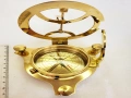 Луксозен компас от бронз със слънчев часовник – 11 см подарък с характер, снимка 6