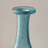 Стара авторска ваза от стъкло на шведска фирма/ Kosta Boda/подписана, снимка 4 - Вази - 44978193