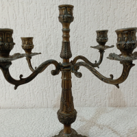 Старинен бароков свещник, снимка 3 - Антикварни и старинни предмети - 44969920