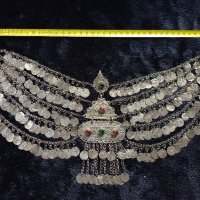 Сребърна Трепка Възрожденски Прочелник накит носия пафти, снимка 2 - Антикварни и старинни предмети - 45445575