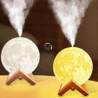 2в1 3D Лампа и Ултразуков Арома Дифузер Луна с променящи се цветове, снимка 2 - Овлажнители и пречистватели за въздух - 45372149