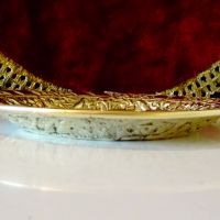 Старинна бронзова чиния,пауни,барок. , снимка 4 - Антикварни и старинни предмети - 45637859