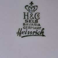 Ретро порцеланова ваза Heinrich, Bavaria , снимка 7 - Антикварни и старинни предмети - 45701004
