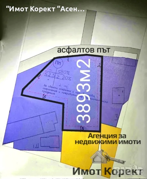 Имот Корект продава Парцел 3893м2, ПЗ СЕВЕР , снимка 1