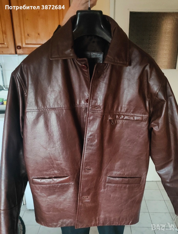 Мъжко кожено яке, естествена кожа, снимка 1