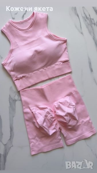 Бебешко розов рипс оформящ комплект в 4 цвята, снимка 1