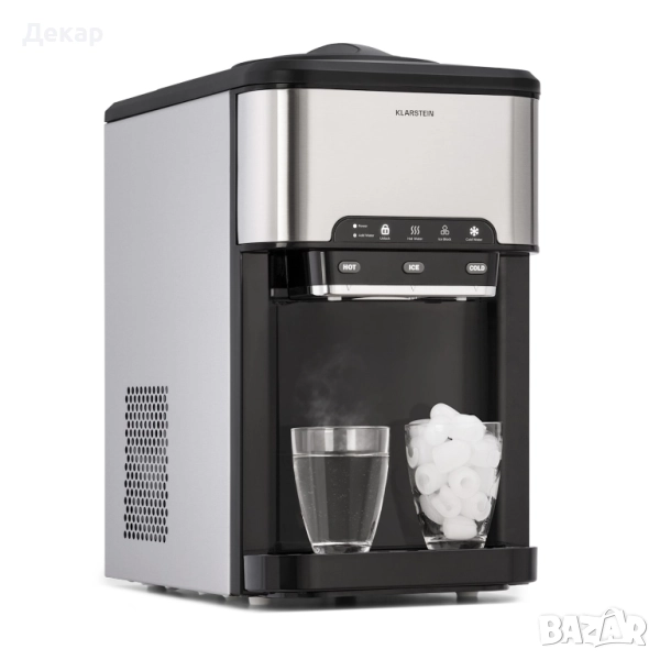 Ледогенератор Klarstein AQUEOUS с диспансер за топла и студена в-а 3в1, снимка 1