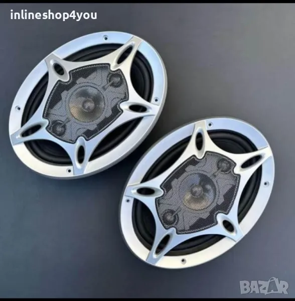 2x250W Мощни четирилентови авто тонколони елипси, снимка 1