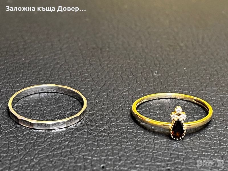 Халка пръстен златни 14 карата 585 бяло залто gold prasten halka , снимка 1