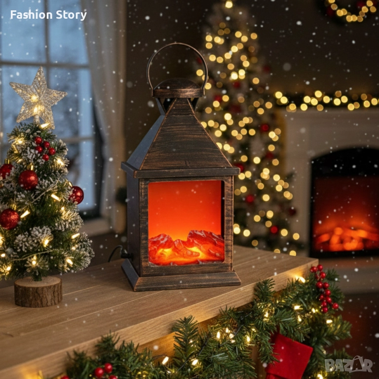 LED Камина-фенер с ефект на тлеещи въглени, снимка 1