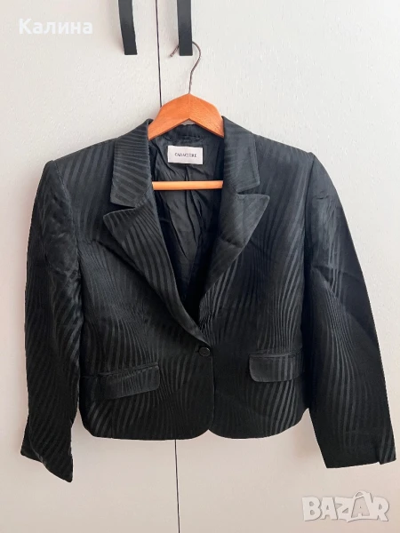 Късо елегантно черно сако, снимка 1
