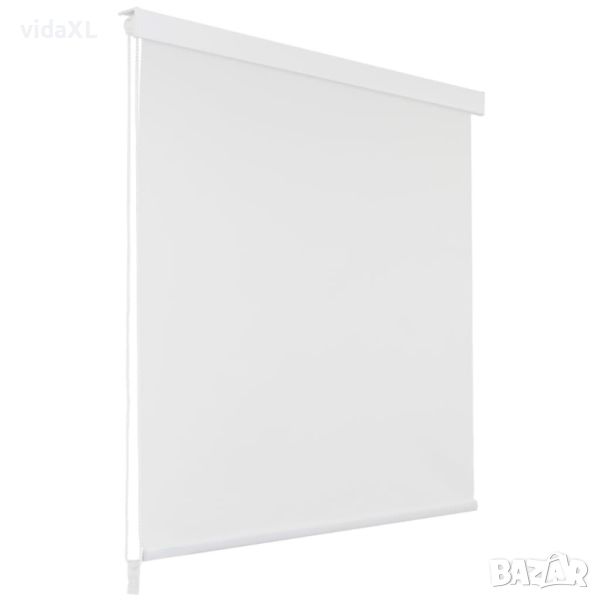 vidaXL Ролетна щора за баня, 80x240 см, бяла（SKU:142841, снимка 1